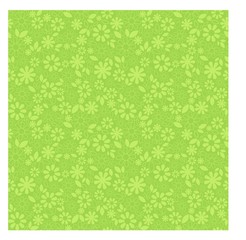 Colorful spring floral banner, background. Seamless pattern with daisy flowers and leaves in monochrome green color. Modern vector design for ditsy print fabric, scrapbook, wallpaper, wrapping paper.