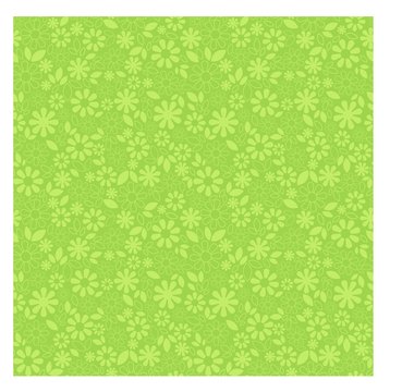 Colorful spring floral banner, background. Seamless pattern with daisy flowers and leaves in monochrome green color. Modern vector design for ditsy print fabric, scrapbook, wallpaper, wrapping paper. © Tetiana