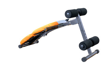 Home fitness equipment isolated on white background with clipping path.