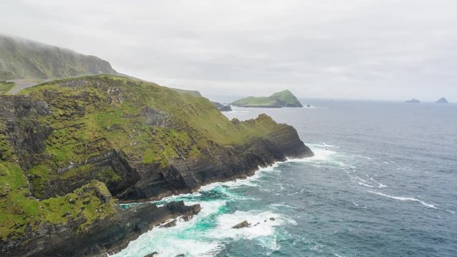 Kerry Cliffs, Co. Kerry, Ireland, Ring of Kerry 4K Timelapse Video