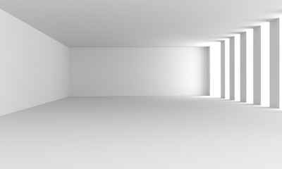 White Empty room Interior in a modern house.