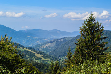 Montainous view in the Carpathian