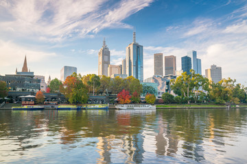Fototapeta na wymiar Melbourne city skyline in Australia
