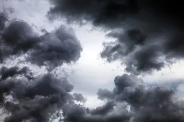 Papier Peint photo Lavable Ciel Fond de nuages dramatiques