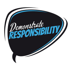 demonstrate responsibility retro speech balloon