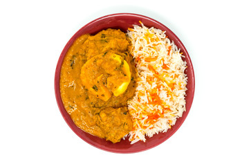 Handmade Indian curry chicken rice