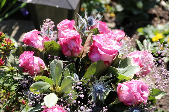 Blumen auf dem Friedhof