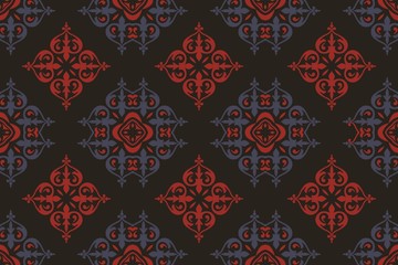 Oriental colorful pattern seamless background. Colored antique patterns Floral ornament