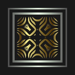 The geometric texture. Abstract gold geometric ornaments Baroque, Renaissance Vector illustration.