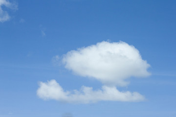 Blue sky and white cloud.