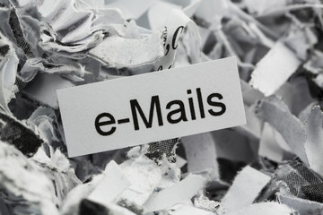 shredded paper keywords emails