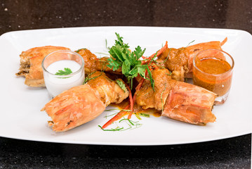 Fried Tiger River Prawn Red Curry Paste Chu Chee Kung