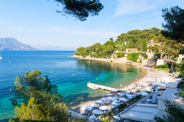 Acrylic prints Villefranche-sur-Mer, French Riviera beautiful view on Paloma beach in Saint Jean Cap Ferrat on french riviera, South France