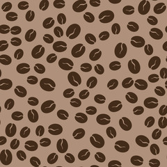 Coffee seamless pattern of bean.