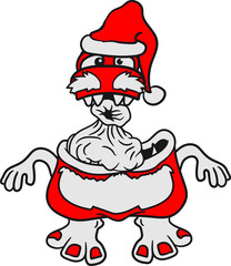 weihnachtsmann weihnachten sack essen lecker geschenke winter santa claus nikolaus topf komisch lustig monster klein frech böse horror comic cartoon