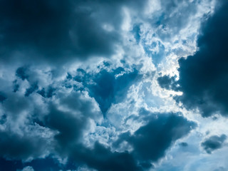 Blue sky clouds background