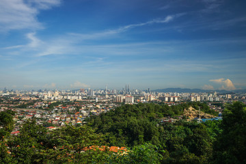 Fototapeta na wymiar Aerial view of downtown Kuala Lumpur, Malaysia