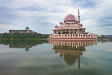 Morning view of Putra mosque in Putrajaya, Malaysia