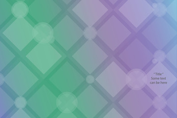 Cold Tone abstraction background with text. composed of cold tone bricks. different shades.  opacity,blue,green,purple,dark blue shades. rhombus square circle shapes. vector EPS10.