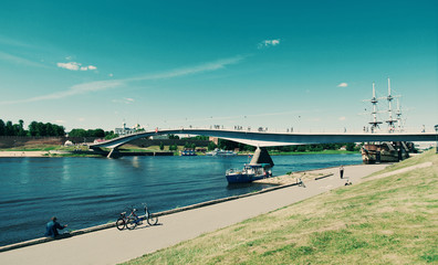 View at river Volkhov in Veliky Novgorod