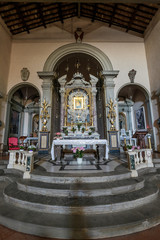 Fototapeta premium VOLTERRA, TUSCANY - MAY 21, 2017 - Church of Saint Francis, interior