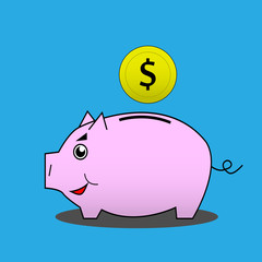 Piggy bank vector