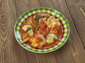 Romanian  Braised fish.