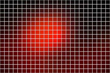 Red brown black square mosaic background over white