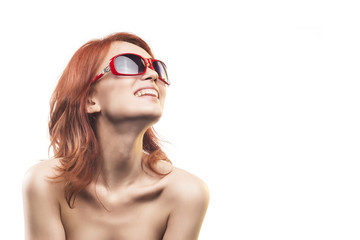 the redhead girl in sunglasses type 14