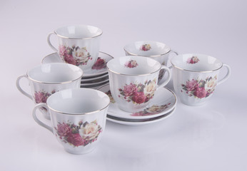 cup or cup sets on a background.