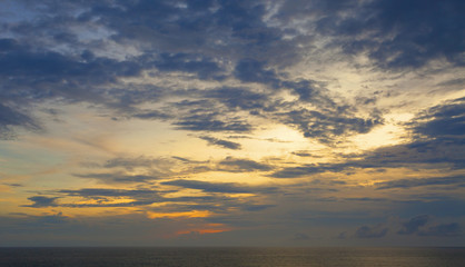 Fototapeta na wymiar Andaman sea with dramatic sky and cloud.