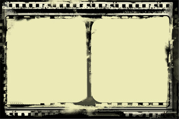 Grunge Vector Frame . Large Distressed Texture . Decorative Vintage Weathered Border. Great Grunge Background Or Retro Design Decor Element.