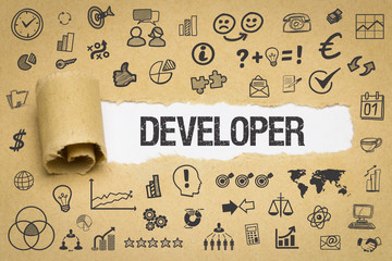 Developer / Papier mit Symbole