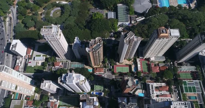 Top View of Luxury Buildings in Ibirapuera, Sao Paulo, Brazil