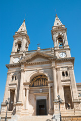 Fototapeta na wymiar Basilica Church of SS. Cosma e Damiano. Alberobello. Puglia. Italy. 