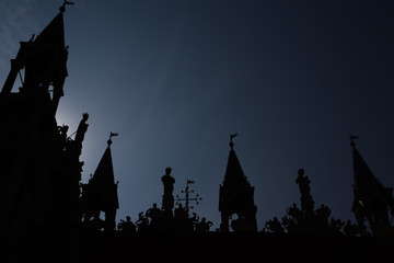 Silhouette des Markusdom in Venedig