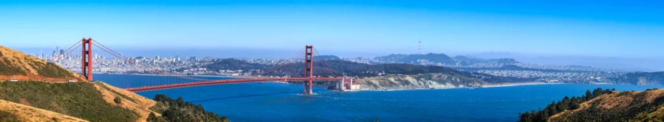 Cercles muraux Pont du Golden Gate Golden Gate Bridge and San Francisco