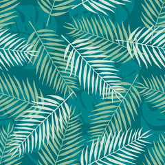 Fashion seamless vector pattern. Tropical leaf. Hawai. Fabric. Summer time