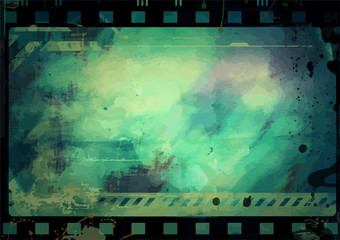 Naklejka premium Grunge Vector Frame . Large Distressed Texture . Decorative Vintage Weathered Border. Great Grunge Background Or Retro Design Decor Element.