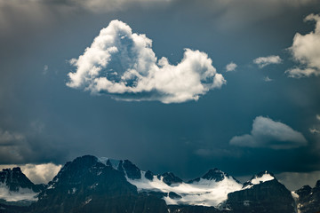 Clouds over glacier, Banff NP