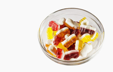 Gummies on an isolated background