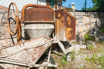 Portable concrete mixer