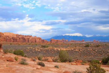 Panorama from Arches National Park, Utah. USA