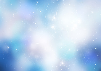 Fototapeta na wymiar Blue space abstract winter xmas background.