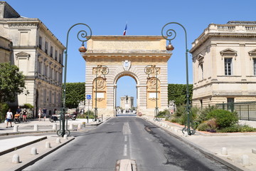 Fototapeta na wymiar La Porte du Peyrou à Montpellier
