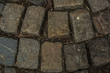 Texture of granite stone blocks