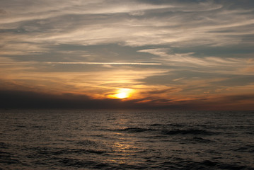 Obraz premium Sunset at Skagen, Denmark