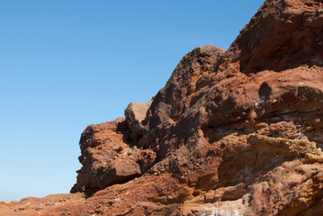 Obraz premium Red rocks at Fur, Denmark