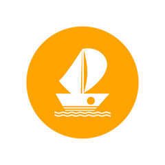 Ship icon Vector Illustration on the white background.