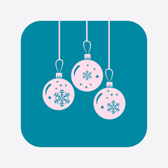 Christmas balls icon. New Year decoration. All to celebrate the New Year and Christmas.